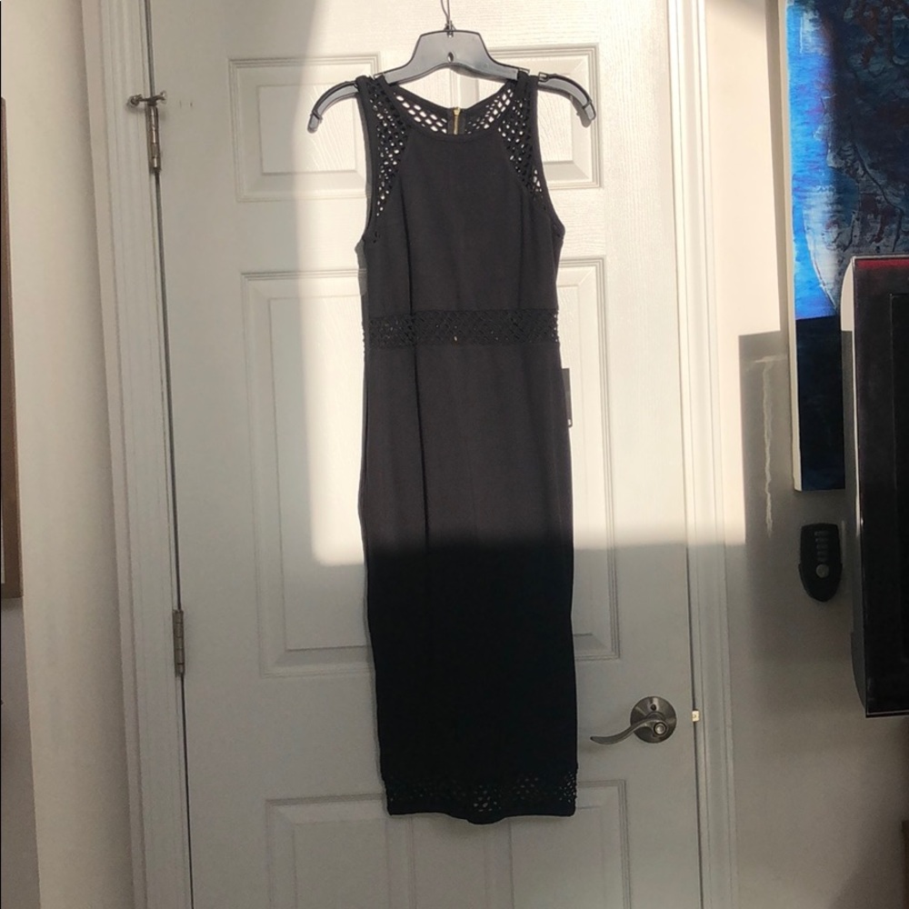 Express black cut out midi dress